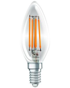 Λαμπτήρας Κεράκι Led Filament Ε14 C35 6w 660lm 3000K Θερμό Dimmable JUST LED B143506201